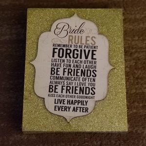 Bride rules wall decor